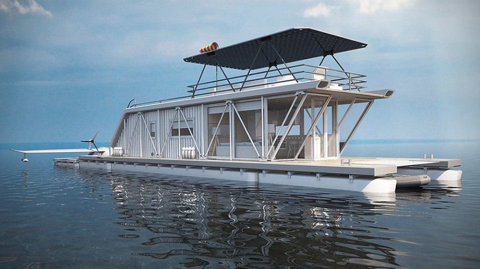 Tekne evler ve yüzen karavanlar ile hayat suda akıyor