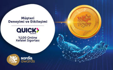 Quick Sigorta’nın %100 On-line Kefalet Sigortasına Sardis’ten Gümüş Ödül! Quick Sigorta’nın %100 On-line Kefalet Sigortasına Sardis’ten Gümüş Ödül!