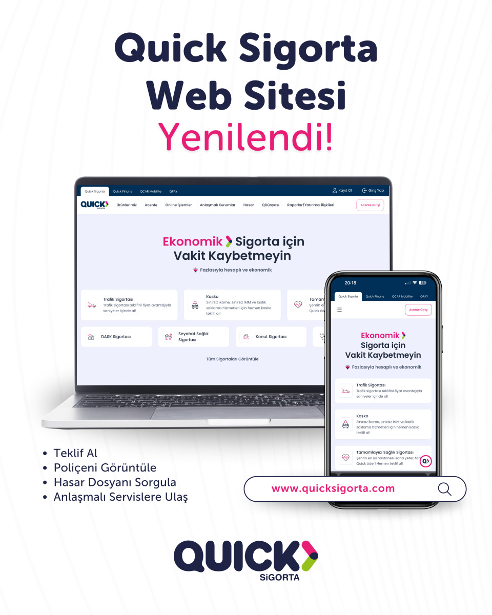 Quick Sigorta Web Sitesini Yeniledi Quick Sigorta Web Sitesini Yeniledi