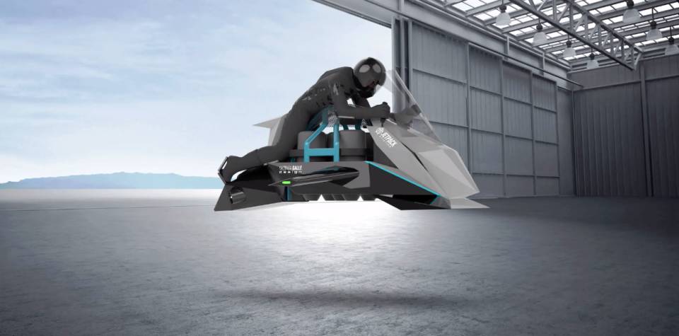 Jet motorlu uçan motosikletler geliyor Jet motorlu uçan motosikletler geliyor